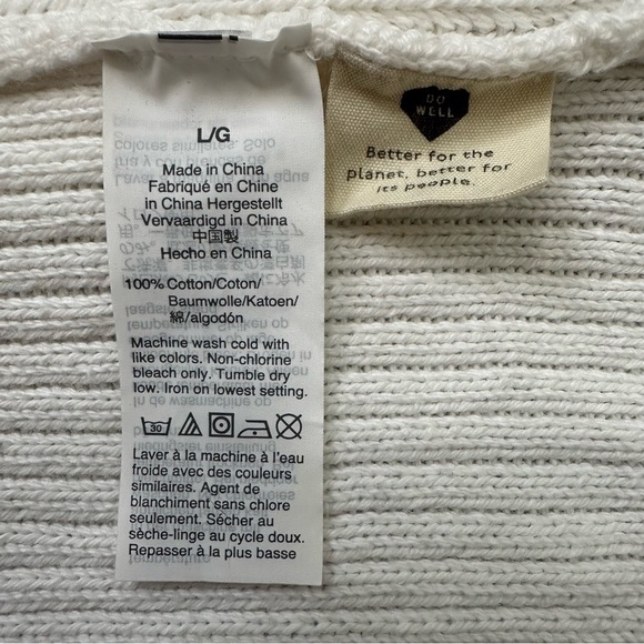 Madewell Nolan Open Front Ribbed Knit Women's Cardigan, Sz Large - Picture 12 of 13